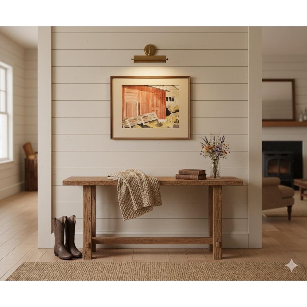 Elaine Anderson Original Watercolor Painting Signed Red Barn Farmhouse Art